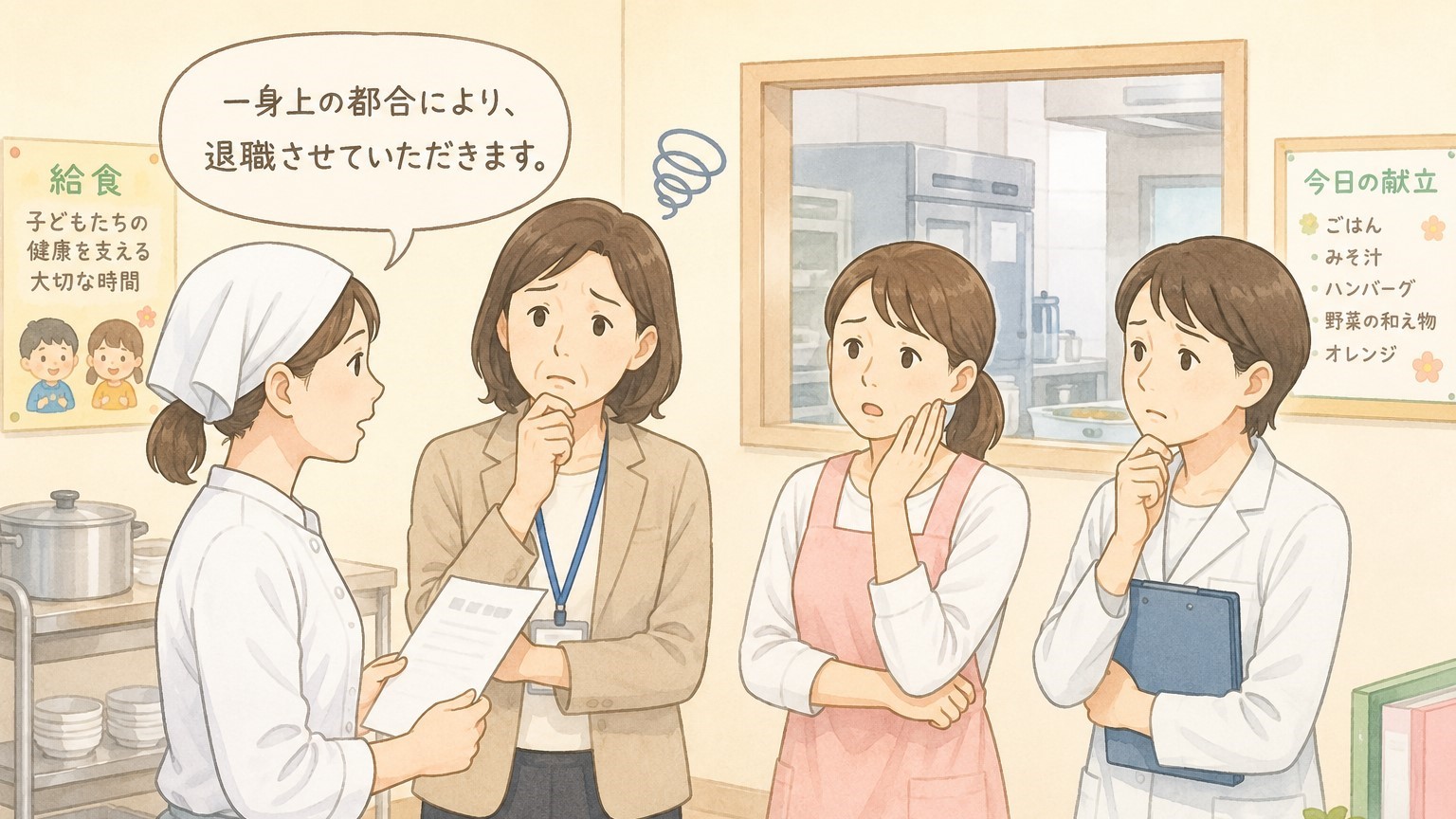 退職の話し合いの風景